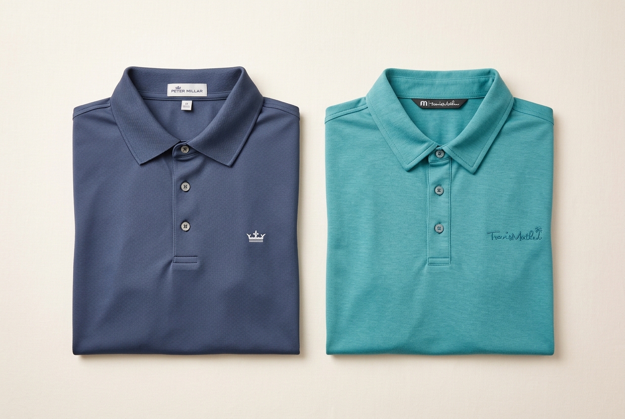 Peter Millar vs TravisMathew golf apparel comparison